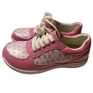 Alegria Cindi Pro Pink Ribbon Power Shoes CIN-634 Womens Lace-Up Sneakers